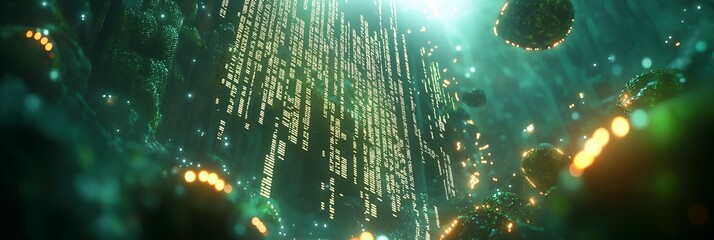 abstract and stylish green blue background for an AI Security testing tool. Make the colors muted enough that we can put text in the foreground and have it be readable
