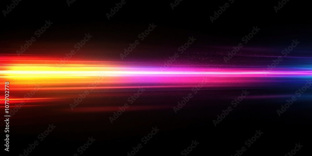 Poster abstract colorful light trails on a dark background creating a vibrant and dynamic visual effect for
