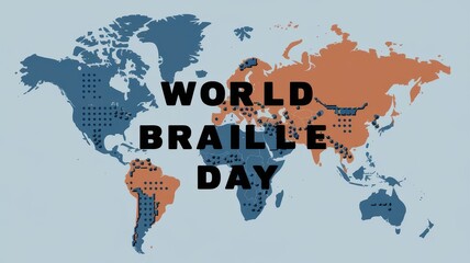 World Braille Day Awareness Banner World Braille Day: Empowering the Blind through Braille template background