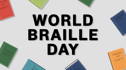 World Braille Day Awareness Banner World Braille Day: Empowering the Blind through Braille template background