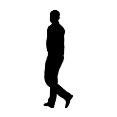 silhouette of a person walking