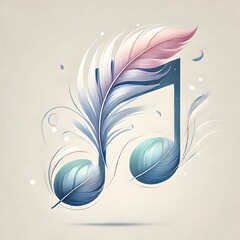 abstract music background with notes