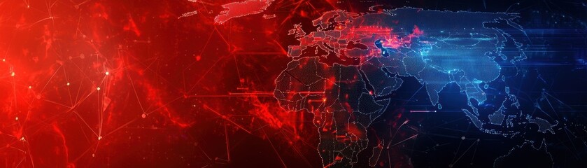 Fototapeta premium Visualize global cyber threats with real-time attack mapping using ai technology