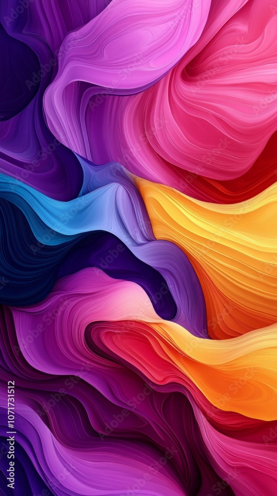 Aufkleber a colorful abstract painting with a lot of different colors and shapes