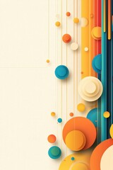 A colorful background with a lot of circles and lines