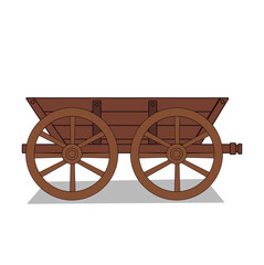 Fototapeta premium A Wooden Cart Vector Illustration
