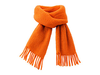 an orange scarf with fringes