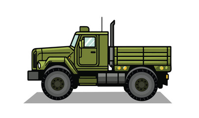Fototapeta premium A Military Truck Vector Illustration
