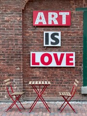 Art and Atmosphere: 'ART IS LOVE' in Toronto's Distillery District
