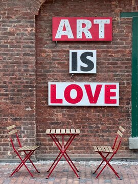 Art and Atmosphere: 'ART IS LOVE' in Toronto's Distillery District