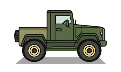 A Military Truck Vector Illustration