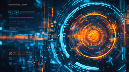 Obraz premium Futuristic computer interface