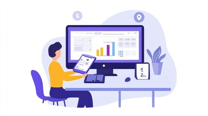 A person calculating their taxes using an online tool, carefully entering financial information to estimate their tax return.