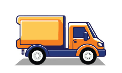 Fototapeta premium Delivery Truck Vector Illustration