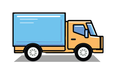 Fototapeta premium Delivery Truck Vector Illustration