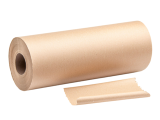 a roll of brown paper towels