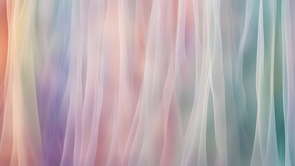 Colorful veil a soft veil of color that creates a dreamy ethereal background, Ai Generated