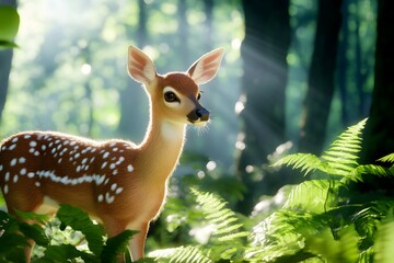 Fawn in the Forest