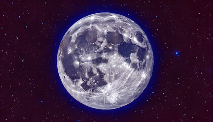 Obraz premium Moon Night Sky