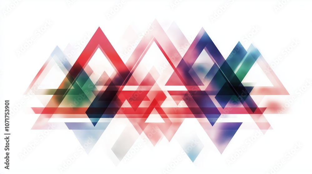 Poster Layered Transparent Triangles with Soft Gradients