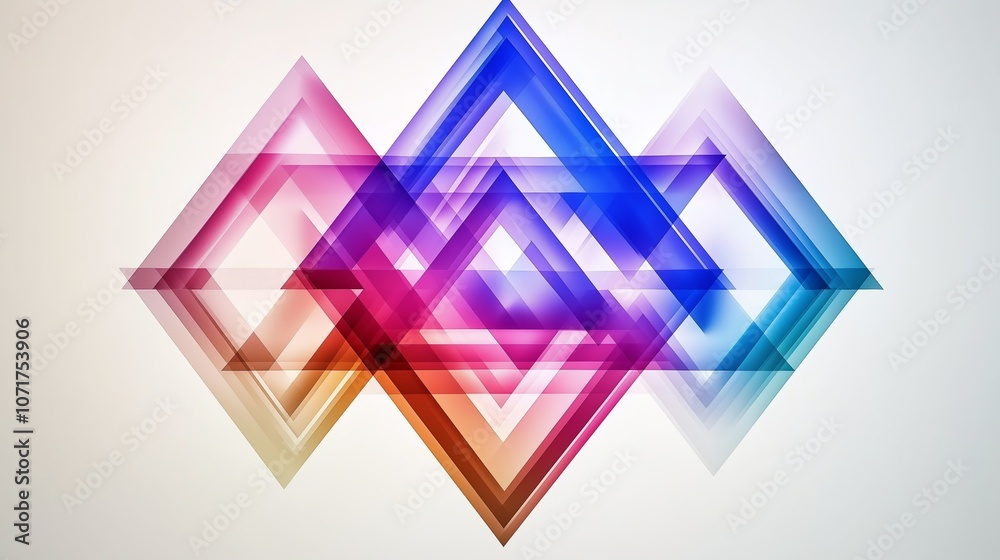 Poster Layered Transparent Triangles with Soft Gradients