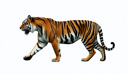 Fototapeta premium bengal tiger full body png image white background available download use