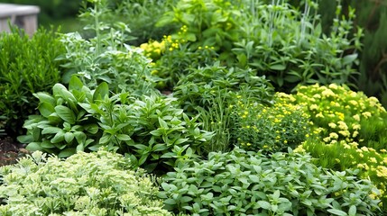 Green and Yellow Garden Flowers - Photo