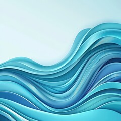 Fototapeta premium Abstract Waves in Blue Tones for Modern Design