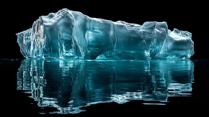 Iceberg Reflection in Dark Water