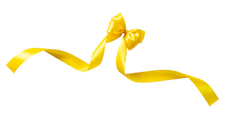 yellow ribbon isolated on white background
