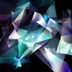 Fototapeta premium Abstract Geometric Crystal Design
