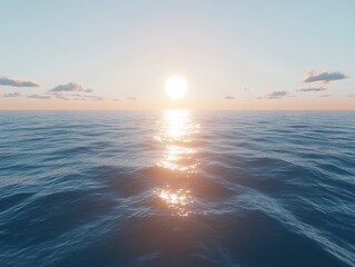 Fototapeta premium Serene Sunset Over the Ocean