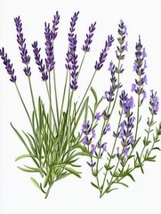 Obraz premium Lavender Blooms in Artistic Style