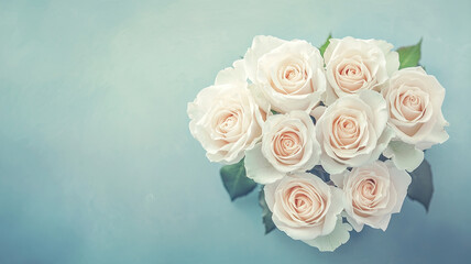 beautiful bouquet of soft pink roses arranged elegantly, perfect for any occasion. delicate petals and gentle colors evoke feelings of love and serenity