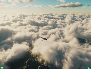 Fototapeta premium Majestic Flight Above the Clouds