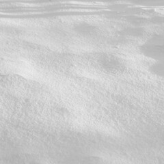Obraz premium White snowy winter monochrome background with snow, snowflakes, landscape, nature, sky, horizon view.