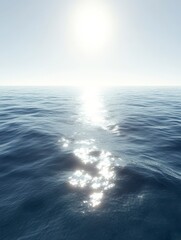 Obraz premium Serene Ocean Sunlight Reflection