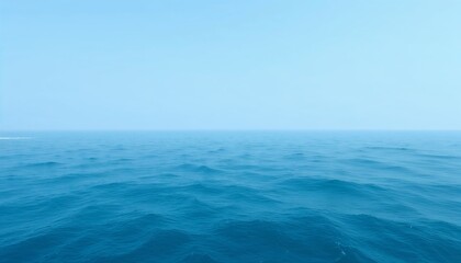 Obraz premium Vast Blue Ocean Under Clear Sky Horizon