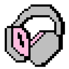 Pixel Art Cartoon headphones
