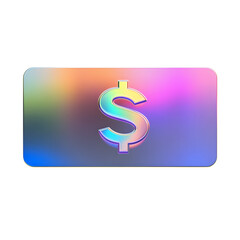 Obraz premium Colorful Abstract Background with Dollar Sign Icon Representing Currency and Financial Concepts for Creative Projects and Digital Design Uses
