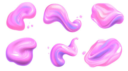 Elegant Swirls of Pink and Purple Liquid with Vivid Shading and Flowing Textures Ideal for Backgrounds, Designs, and Creative Projects