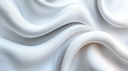 Graceful abstract wave forms in 3D, minimalistic and fluid design evoke tranquility and elegance