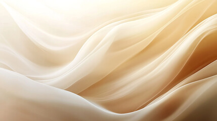 Fototapeta premium Soft, flowing fabric drapes create a serene and elegant ambiance in neutral tones