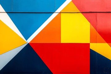 Bright geometric pattern, primary colors