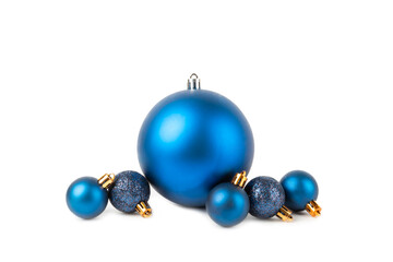 Christmas tree ball isolated on white background. Christmas toy and decor. Decorative Christmas balls. New Year celebration. Holiday concept.