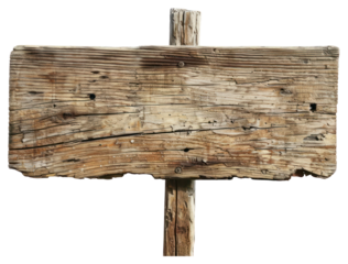 PNG Wooden sign letterbox weathered signboard.