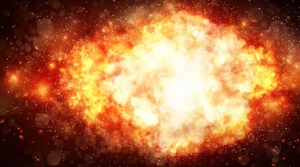 Naklejka premium Fiery Explosion with Sparks and Glowing Embers Abstract Background