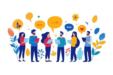 Coworkers exchanging ideas and talking during brainstorming session