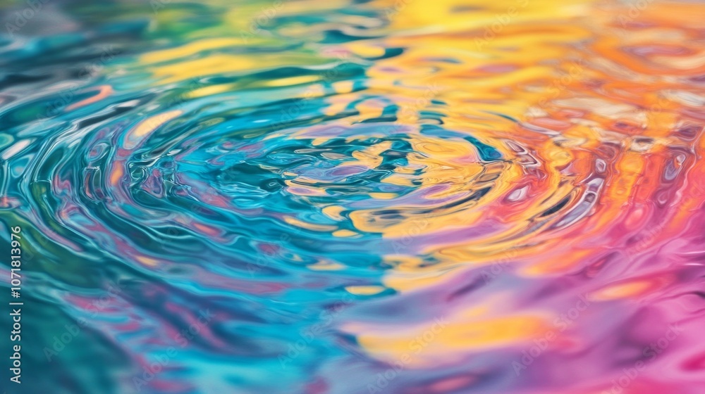 Aufkleber a colorful splash of water with a rainbow effect