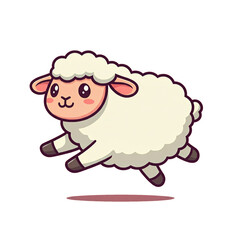 Obraz premium Variety of Cute Little Sheep Cartoon Characters on Transparent Background